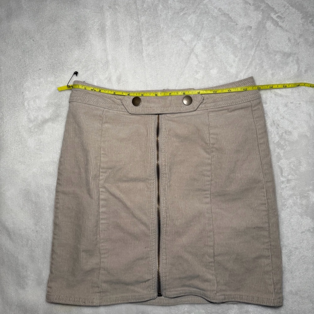 VTG Blue Spice Tan Corduroy Mini Skirt, 0 - Picture 4 of 6
